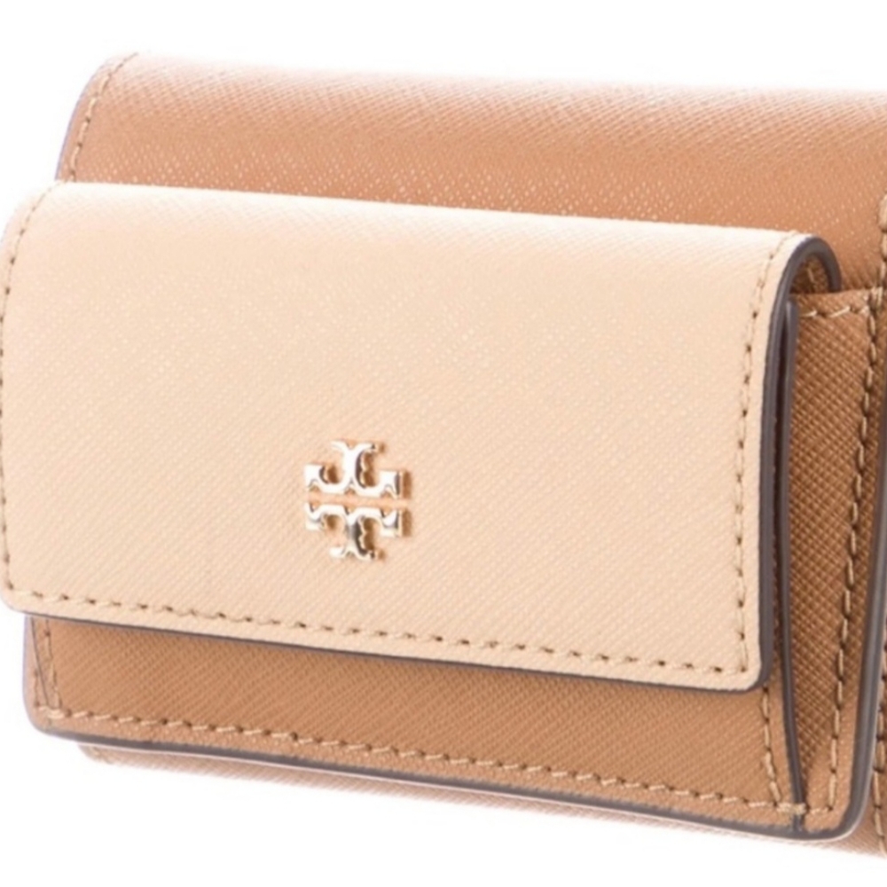 NEW! TORY BURCH Color Block Compact Wallet